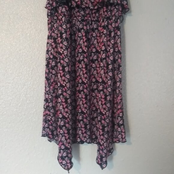 Three Pink Hearts girls size 14 navy blue multicolored floral dress - Picture 3 of 15